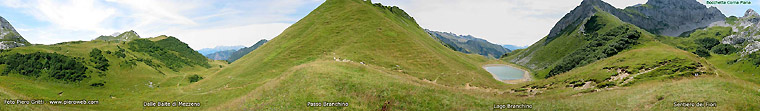 Panoramica a 360° dal Passo Branchino 