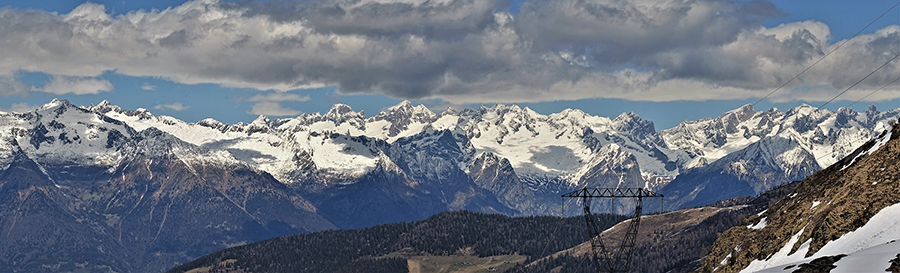 Zoom sulle Alpi Retiche da Passo San Marco