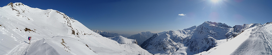 Sulle nevi di Passo San Marco (1992 m) scendendo a Ca' San Marco