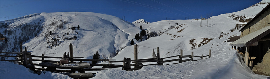 Vista panoramica dalla Casera Alpe Ancogno sulla Via Priula - sent. 114 - Ponte dell'acqua-Ca' San Marco