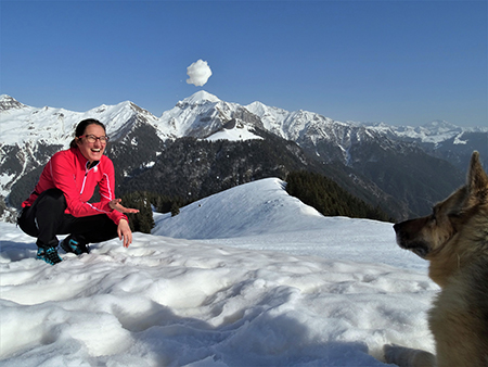 A CA' SAN MARCO (1830 m) dal Ristorante Genzianella (1300 m) pestando neve il 24 febbraio 2021 - FOTOGALLERY"