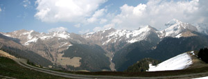 Panoramica verso i monti del Rifugio Madonna delle Nevi 