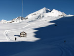 Da Passo S. Marco salita sulla neve battuta dalle motoslitte