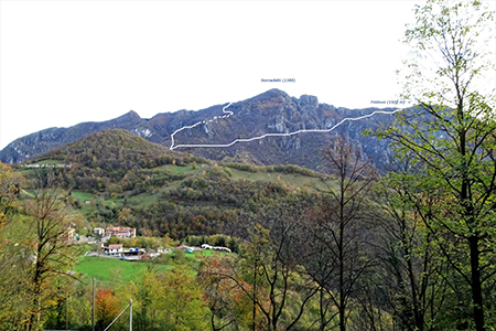 Monti Foldone e Sornadello ad anello sul sent. 595 dalla Forcella di Bura il 4 nov. 2018-FOTOGALLERY