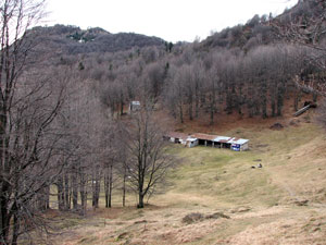 Prima baita del Sornadello vista dall'alto