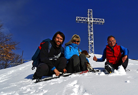 Salita pomeridiana al MONTE SUCHELLO (1541 m) ben innevato da Costa Serina 1l 10 marzo 2016  - FOTOGALLERY