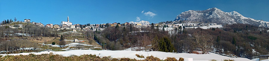 Sul MONTE SUCHELLO innevato da Costa Serina il 25 genn. 2013