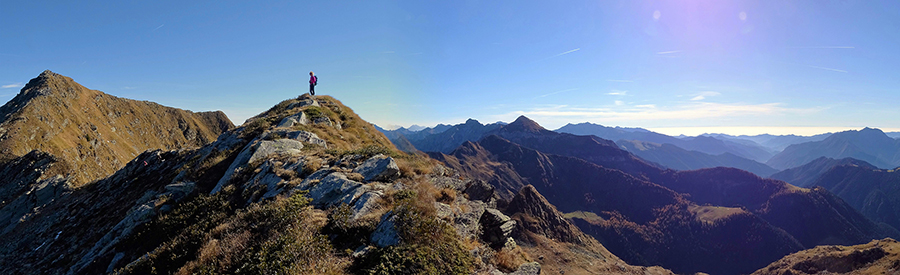 In cresta dal Passo di Budria alla cima del Monte Tartano