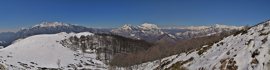 Dalla Malga Cucco (1510 m) in salita dal versante nord allo Zuc de Valmana (1546 m) - foto 5 aprile 2022