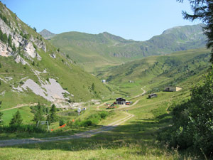 Vista sulla Val Carisole dalla stazione di arrivo della seggiovia Alpe Soliva
