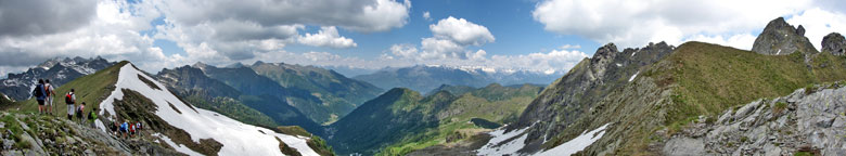 Scendendo dal Monte Valletto al Monte di Sopra per cresta