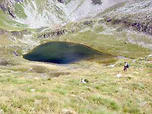 Lago di Val Sambuzza, visto dai laghetti del Caldirolo