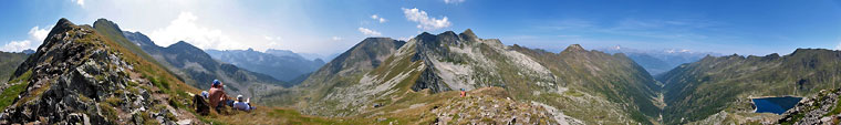 Dal Passo del Publino (2368) panoramica a 360° su Alpi Orobie e Alpi Retiche