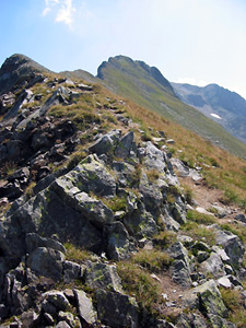 Salita, seguendo il crinale affilato, al Pizzo Zerna