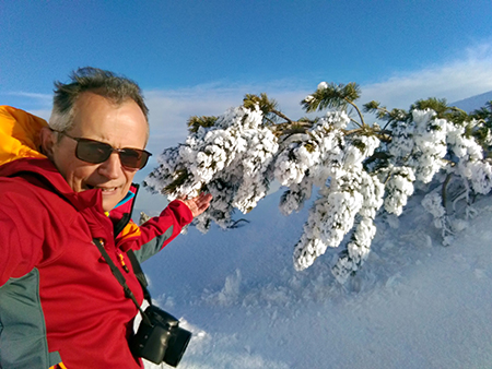 Invernale solitaria pomeridiana in VENTUROSA (1999 m) da Buffalora il 21 febb. 2018 - FOTOGALLERY