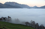 Da Brembella di S. Giovanni Bianco oltre la nebbia l'Alben