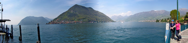 Monte Isola con Peschiera Maraglio, vista da Sulzano