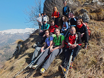 Anello di Punta Almana (1390 m) in cresta integrale il 9 marzo 2014 - FOTOGALLERY