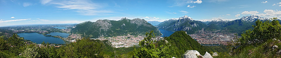 Panoramica dalla vetta del Monte Barro (922 m.) ad ampio raggio