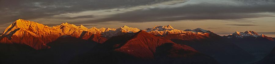 Tramonto sulle Orobie, dal Lagnone al Tre Signori, allo Zuccone Campelli