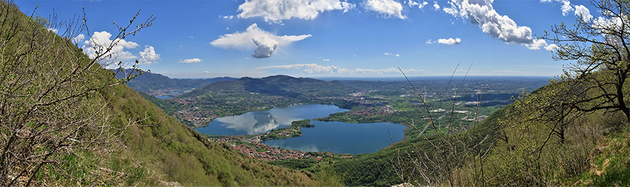 Dal sent. SEC 9 in discesa dal Corno Birone panorama sul Lago di Annone