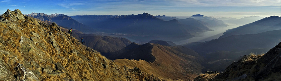 Vista sul percorso di salita-discesa dal l Monte Duria