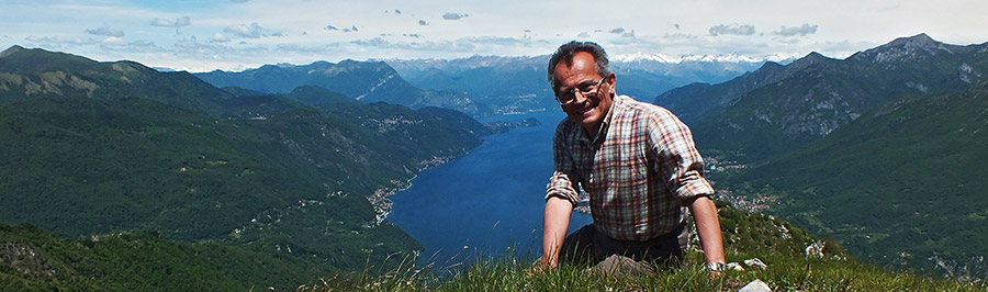 Dalla cresta di vetta vista sul Lago di Lecco