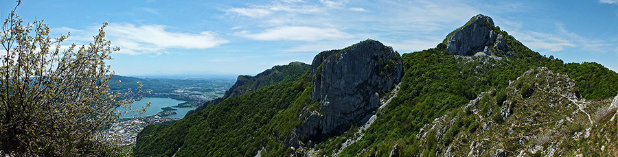 Panoramica dal sentiero 6 in discesa dal Moregallo alla Bocchetta di Moregge