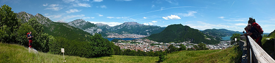 Panoramica da San Tomaso verso Valmadrera, Lecco e le loro montagne