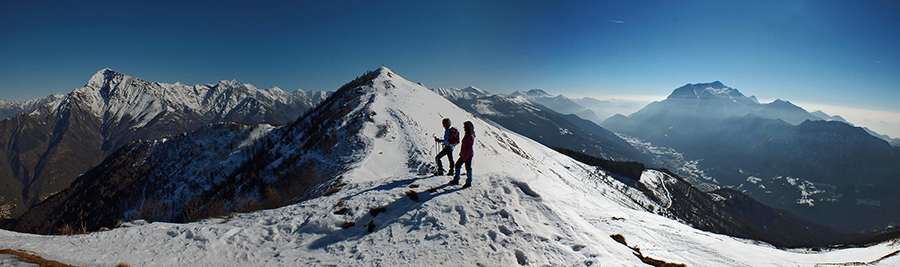 Dall’Alpe Giumello al Monte Croce di Muggio il 12 febbRAio 2015  l'8 febbraIO 2015