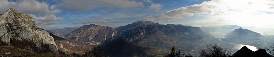 Dal 'Nido dei Beck' bellissimo panorama su Lecco, i suoi laghi e monti