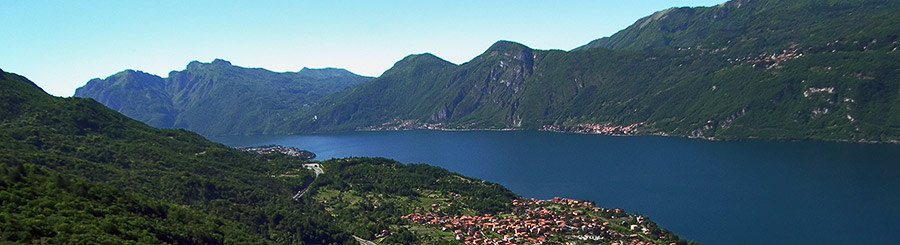 Vista dal Sentiero del viandante verso Lierna e 'Quel ramo del Lago di Como'