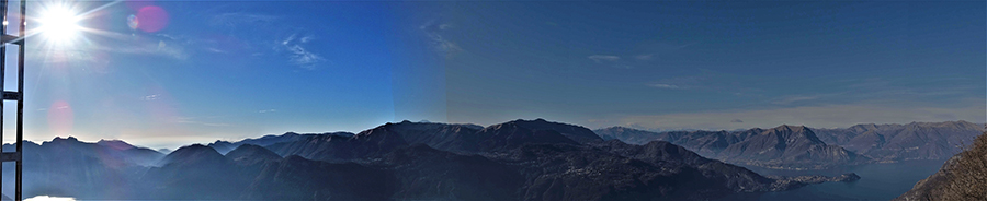 Dalla croce di vetta dello Zucco Sileggio splendido panorama sul 'Quel ramo del Lago di Como'