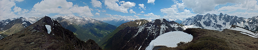 Cresta dall'anticima del Monte Gardena con vista a nord