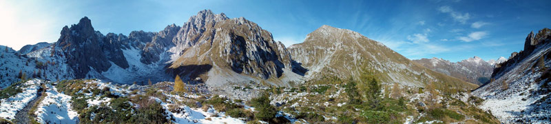 Sul sentiero 82 in conca di Varicla dal Rif. Laeng al Rif. S. Fermo