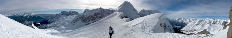 Salita invernale dalla Malga Polzone (1570 m.) al Passo del Pizzo di Petto (2200 m.) merc. 27 gennaiio 2010