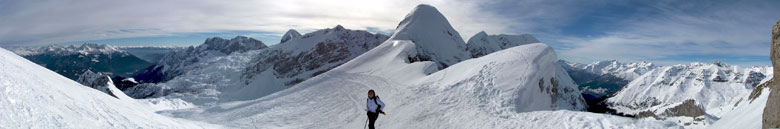 Salita invernale dalla Malga Polzone (1570 m.) al Passo del Pizzo di Petto (2200 m.) merc. 27 gennaiio 2010