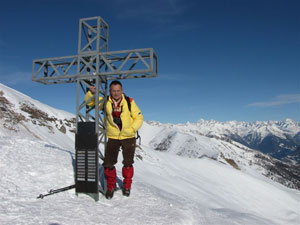 Salita invernale in Val di Scalve da Schilpario al Passo Campelli (1892 m) e al Monte Campioncino (2100 m.) il 15 gennaio 09 - FOTOGALLERY
