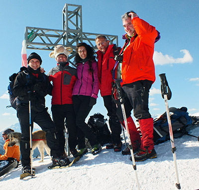 Salita dai Fondo di Schilpario al Passo Campelli (1892 m) e al Monte Campioncino (2100 m.) il 10 febbraio 2013 - FOTOGALLERY