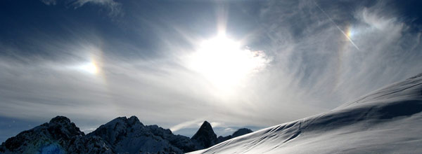 'I cani del sole' (parelio) sul Cimon della Bagozza 