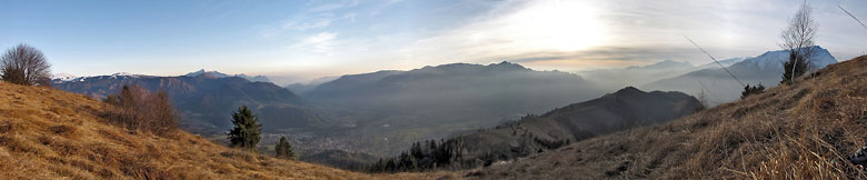 Da Cima Paré tramonto verso la Valle Seriana