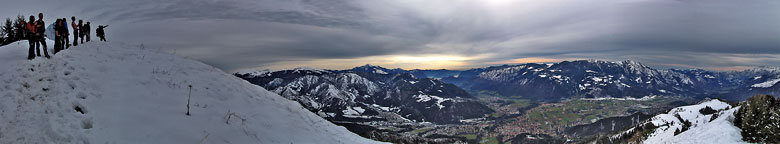 Panorama da Cima Paré verso la conca di Clusone