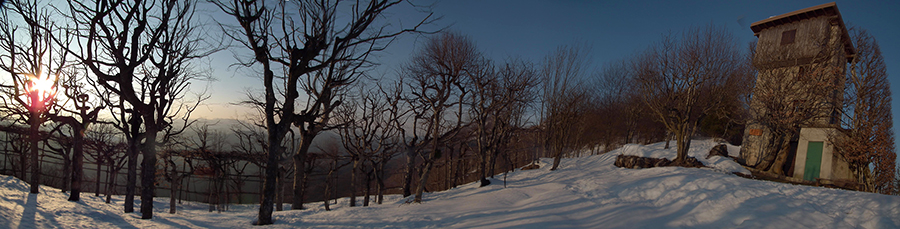 Tramonto al Roccolo Cugini sul sent. 519 per il Monte Suchello