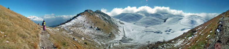 Alla Forcella Larga verso la Montagnina e il Rif. Parafulmen