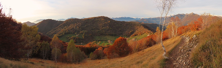 Salmezza e i suoi monti con splendido tramonto