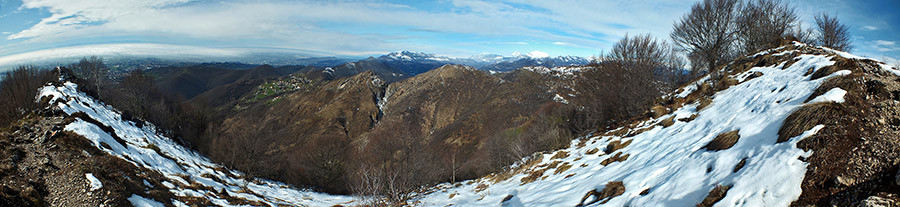 Dall'anticima sud (1192 m.) alla cima del Monte Podona (1127 m.)