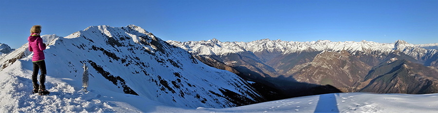 CIMA VACCARO (1985 m) innevata, salita da Parre il 29 genn. 2018