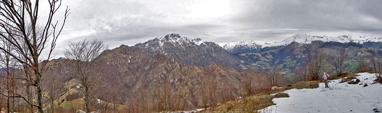 Da Cima Cavlera vista verso Secretondo (Segredont) Alben e Val del Riso