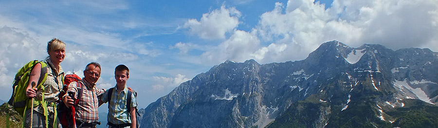 Con vista verso Monte Secco e Cima Fop