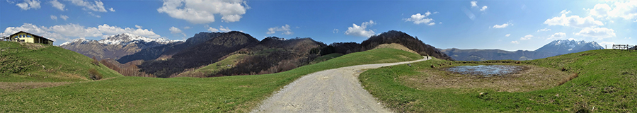 Sulla strada agrosilvopastorale per Casera di Muaschiada partendo dalla Culmine S. Pietro